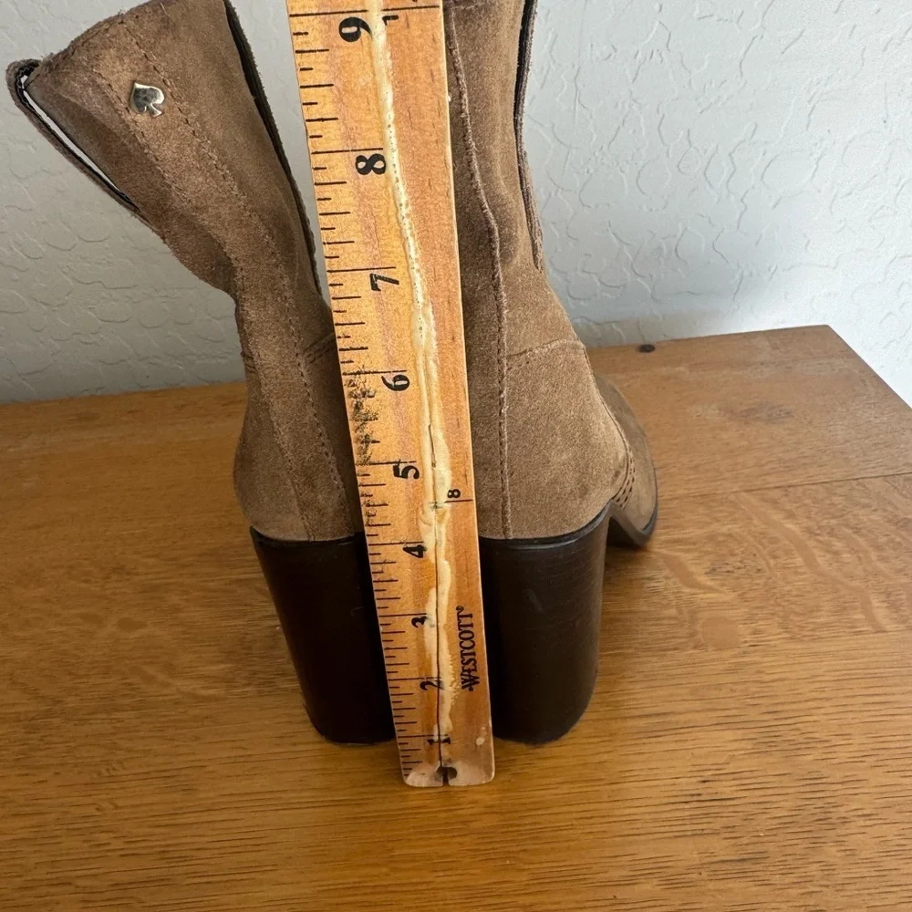 KATE SPADE New York Baise Tobacco Brown Suede Ankle Boot, Size 7.5